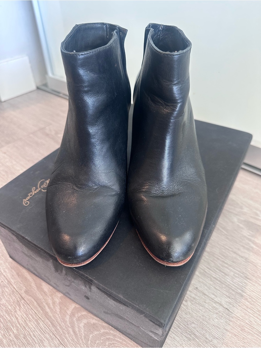 Authentic Rachel Comey Black Leather Women's Ankle Boots size 6.5